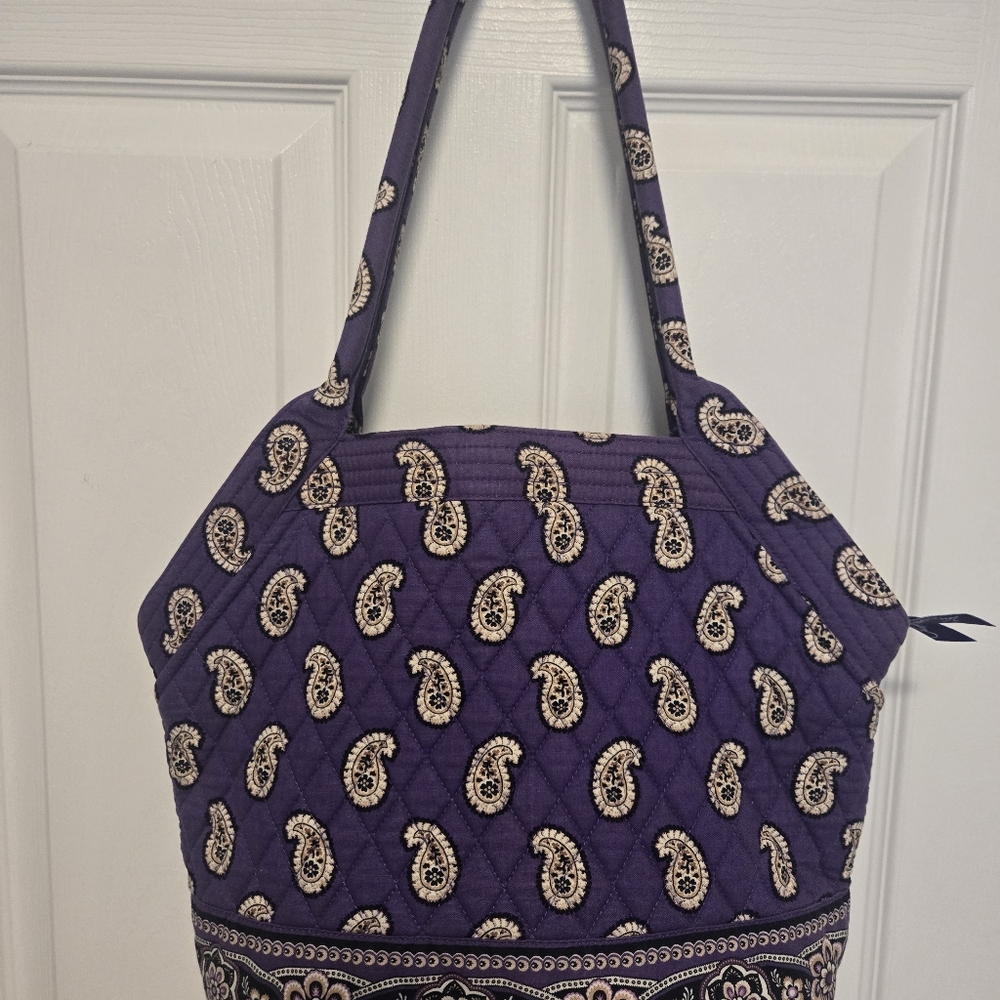 Vera Bradley Purple Paisley Tote Bag - Picture 5 of 10